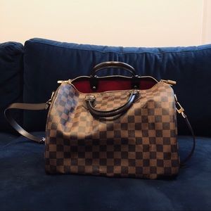 Louis Vuitton Speedy 30 Crossbody Damier Ebene